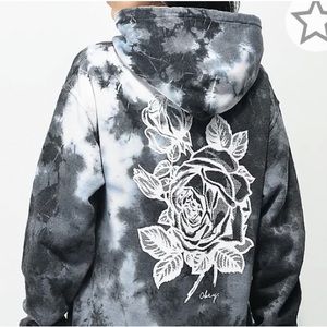 Obey Hoodie - Black and White Tie Dye